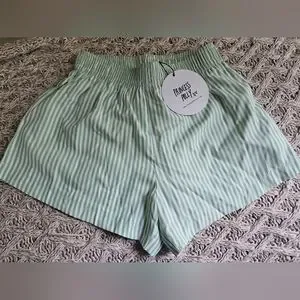 BEACH HOUSE SHORTS GREEN STRIPE